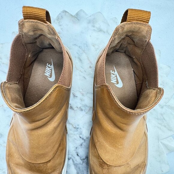 Nike Air Max Thea Mid Ale Brown Tan Sz8.5 859550-200 Slip On Leather Ankle Boots - Picture 11 of 16
